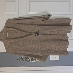 Soft Surroundings Saville Topper Cardigan Brown Sweater Knit size XL